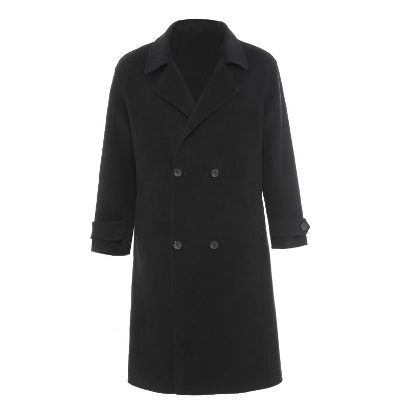 G·TENNA Men's TY28906 Long Cashmere Wool Blend Coat