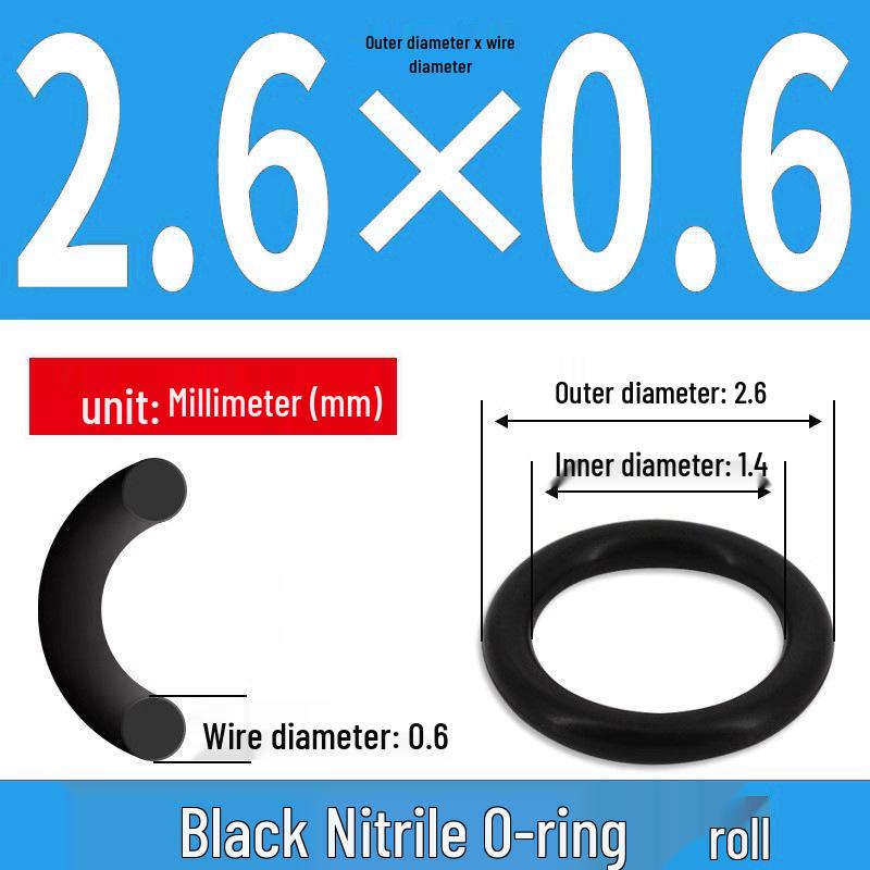 Durable Nitrile Rubber O-Ring, Wire Diameters 0.4-0.8mm, Waterproof & Wear-resistant Sealing Ring