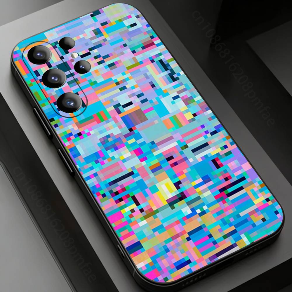 

Colorful Grid Pattern Phone case for Samsung Galaxy S24,25,26,23 22,21,S20 Plus Ultra FE soft fundas cases Samsung S25
