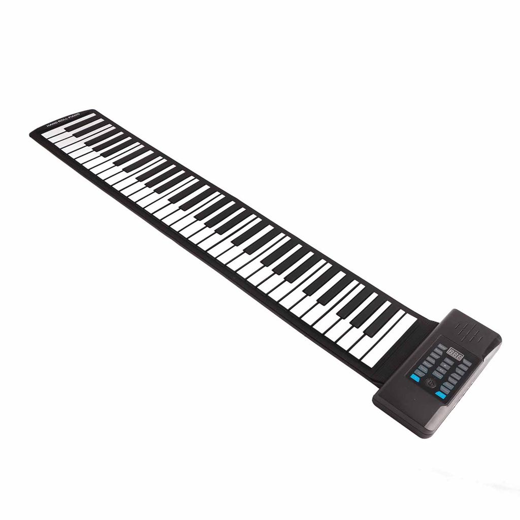 61 Keys Roll Up Keyboard Piano MIDI Function Portable Hand Roll Piano with LED Digital Display 100‑240V EU Plug