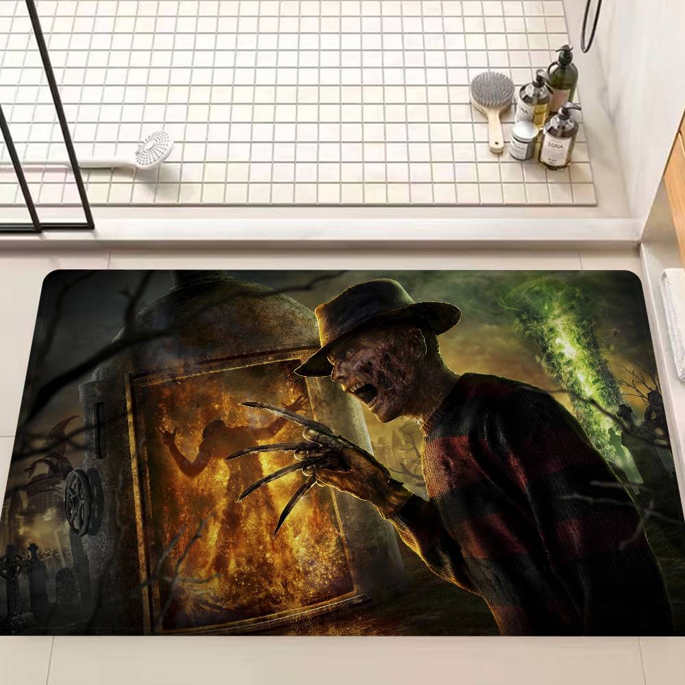 Horror Movie Nightmare On Elm Street Floor Mat INS Style Soft Bedroom Floor House Laundry Room Mat Anti-skid Household Carpets