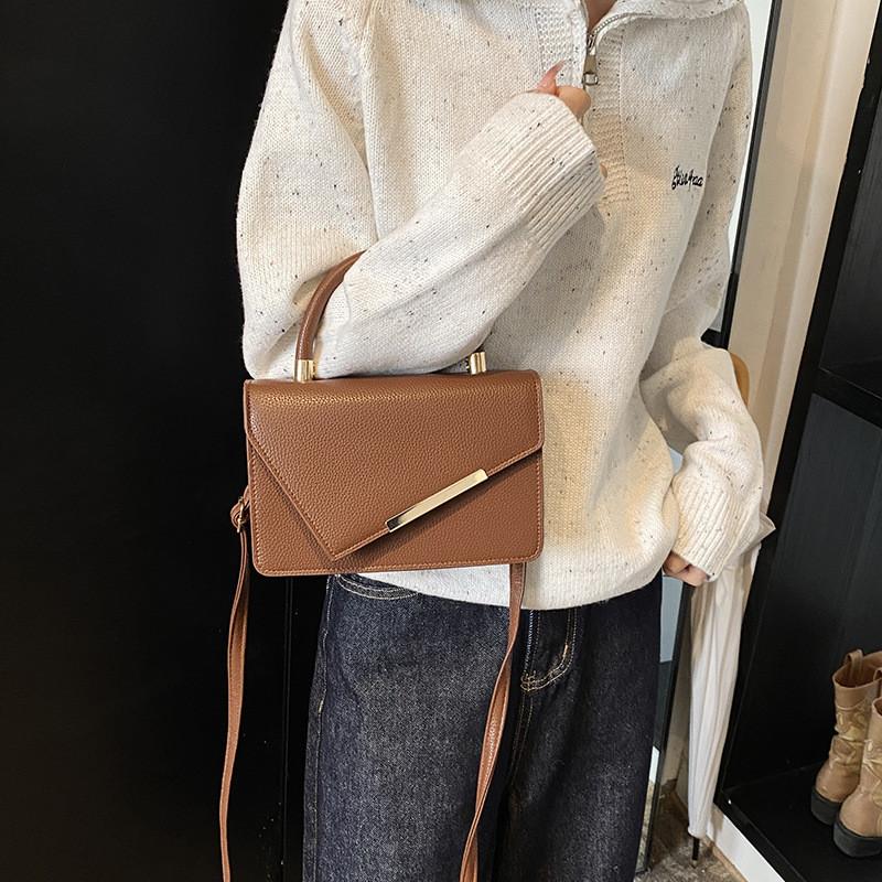 Stylish Pu Leather Mini Handbag For Women Available In Black White Pink And Brown Shades