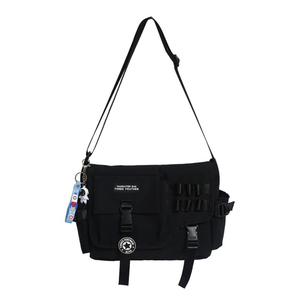 

Square Nylon Postman Bag Large Capacity Casual Messenger Bag Portable Men Crossbody Bag Streetwear