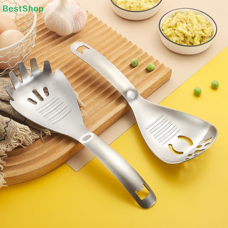3-in-1 Multifunctional Stainless Steel Spoon - Egg White Separator, Ginger Grater & Food Masher