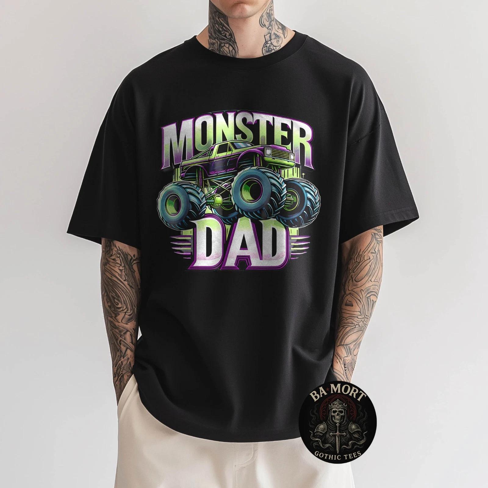Monster Dad Big Truck Fathers Day Gift T-Shirt XL