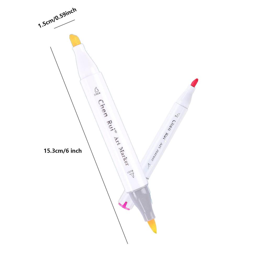 ChenRui Dual-Tip Watercolor Marker Pen Set for Students and Children