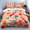 Christmas Nutcracker Pattern Bedding Duvet Cover Set Duvet Cover Pillowcases  (1*Duvet Cover 2*Pillowcases, without duvet insert)