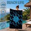 Fc Crest Design Printed Microfiber Beach Towel, Soft And Absorbent, Quick-Dry, Ideal for Summer Travel, Beach Essential, Swimming Pool