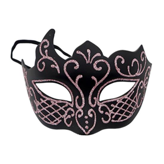 Men Half Face Mask with Elastic Band Vintage Glitter Half Face Guard Eye Mask Halloween Costume Masquerade Party Stage Performance Accessories