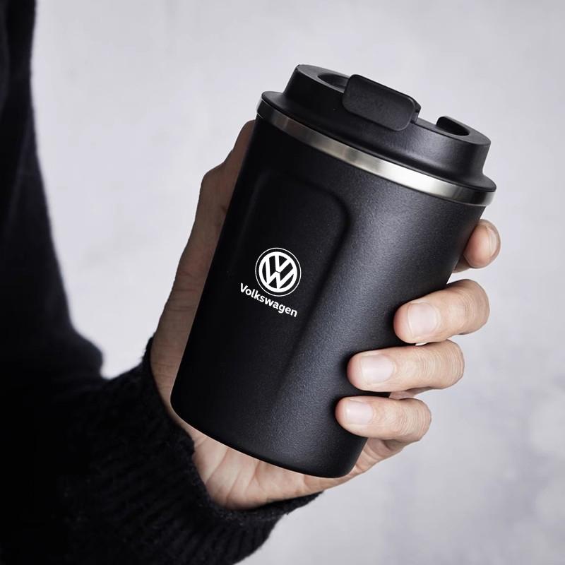 380ML Coffee Mug Car Vacuum Cup 304 Stainless Steel Thermos For VW Atlas Jetta Touareg Variant Golf Polo GTI Taos Nivus Passat Ze3