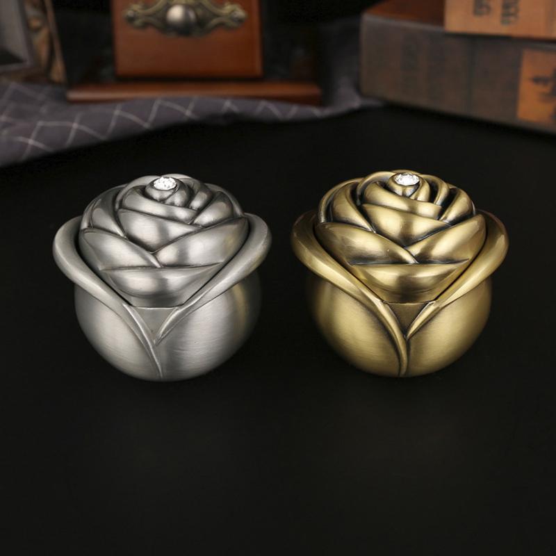 Rose Ring Box Home Ornaments Decoration Jewelry Box Metal Anti-Fall Marriage Proposal Retro Ring Box