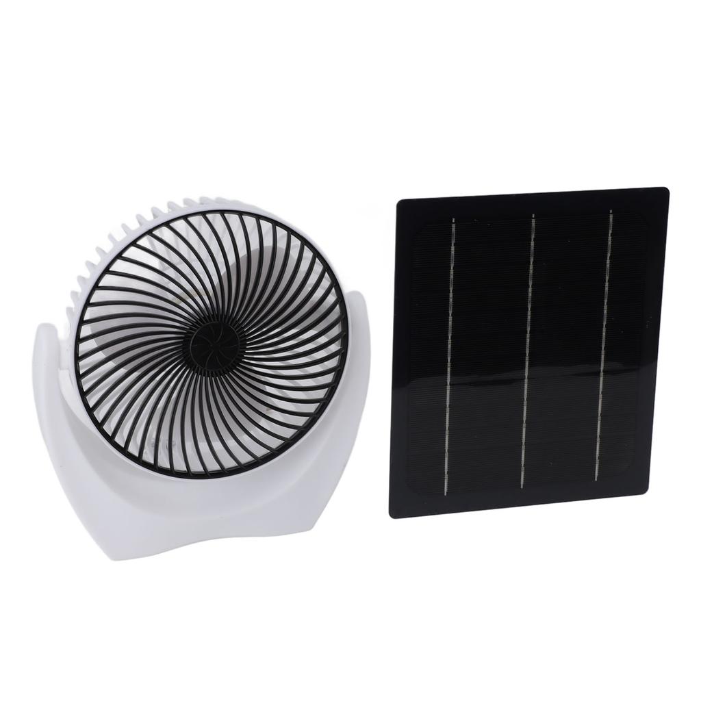 Camping Fan with Solar Panel 4.5W Solar Powered Fan Quiet USB Fan for Outside Picnic Barbecue Fishin