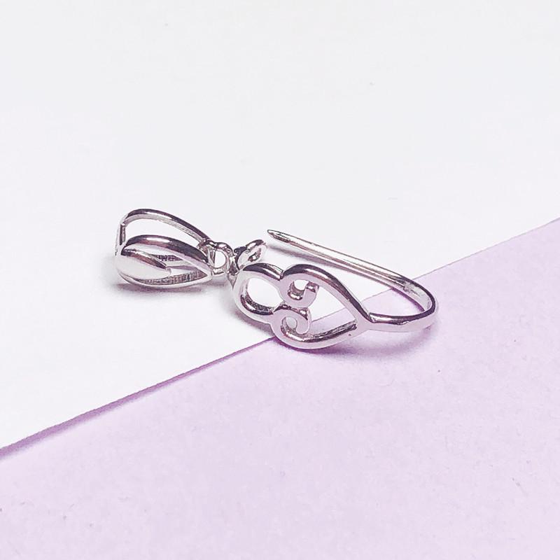 925 Sterling Silver DIY Safety Buckle Clip Pendant – Free Shipping