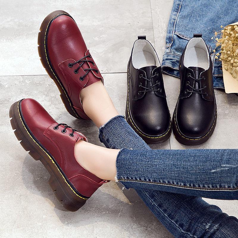 Genuine leather women's shoes 2025 new thick heel platform British style Oxford sole small leather shoes fashionable versatile soft leather casual sho
