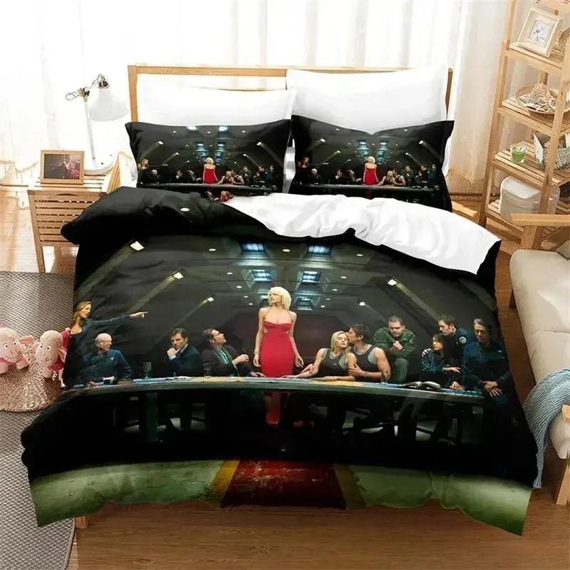 

3D Printed Battlestar Galactica Bedding Sets Exquisite Bed Supplies Set Duvet Cover Bed Comforter Set Luxury Birthday Gift EU Single(135*200cm)3pcs