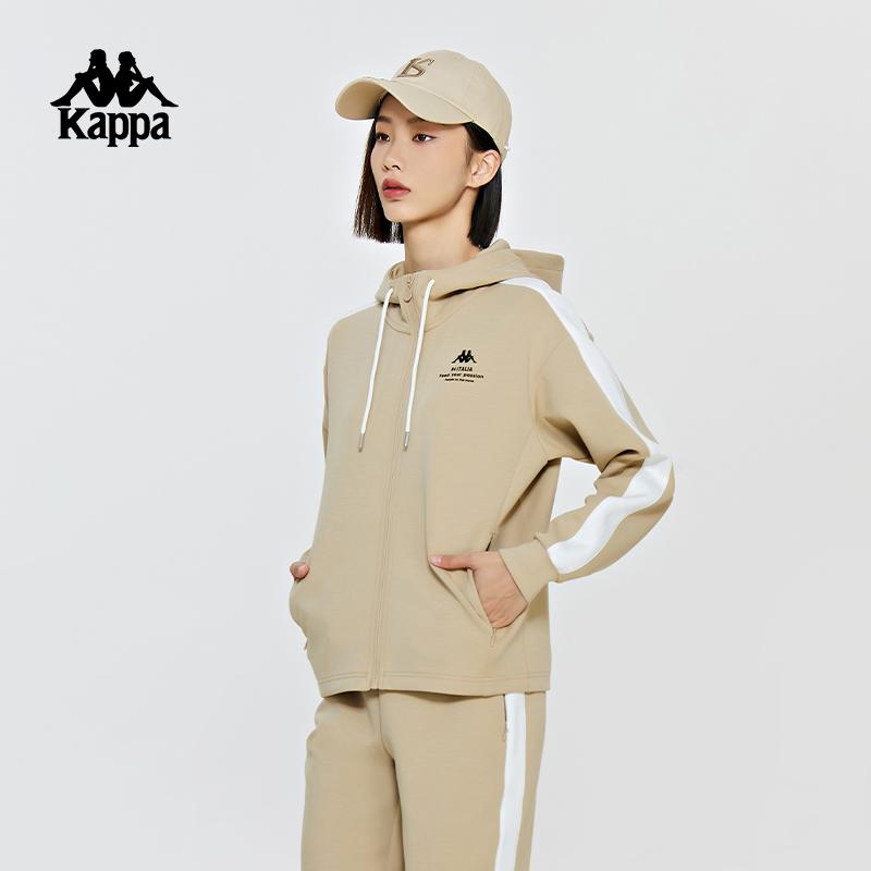 Kappa Back-to-Back New Spring and Autumn Sports Jacket Women's Hoodie Casual Top Trend