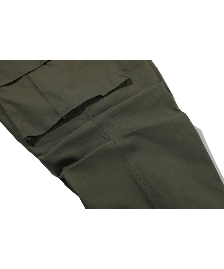 CPGN STUDIO Pantaloni Cargo Larghi Grandi con Dardi Kaki