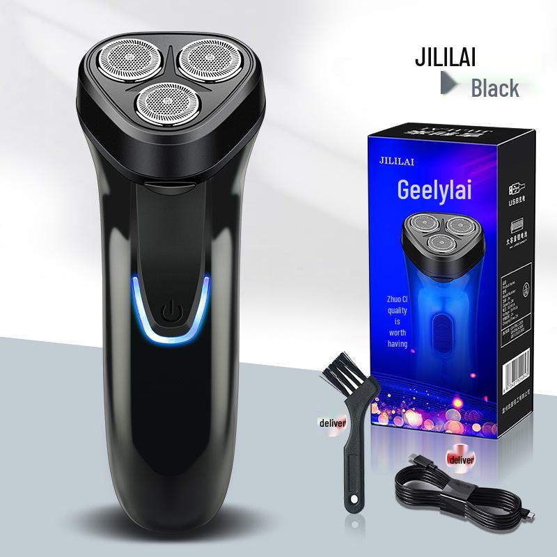 

Перезаряжаемая электробритва с тремя головками для мужчин - Портативная бритва для путешествий и использования на открытом воздухе