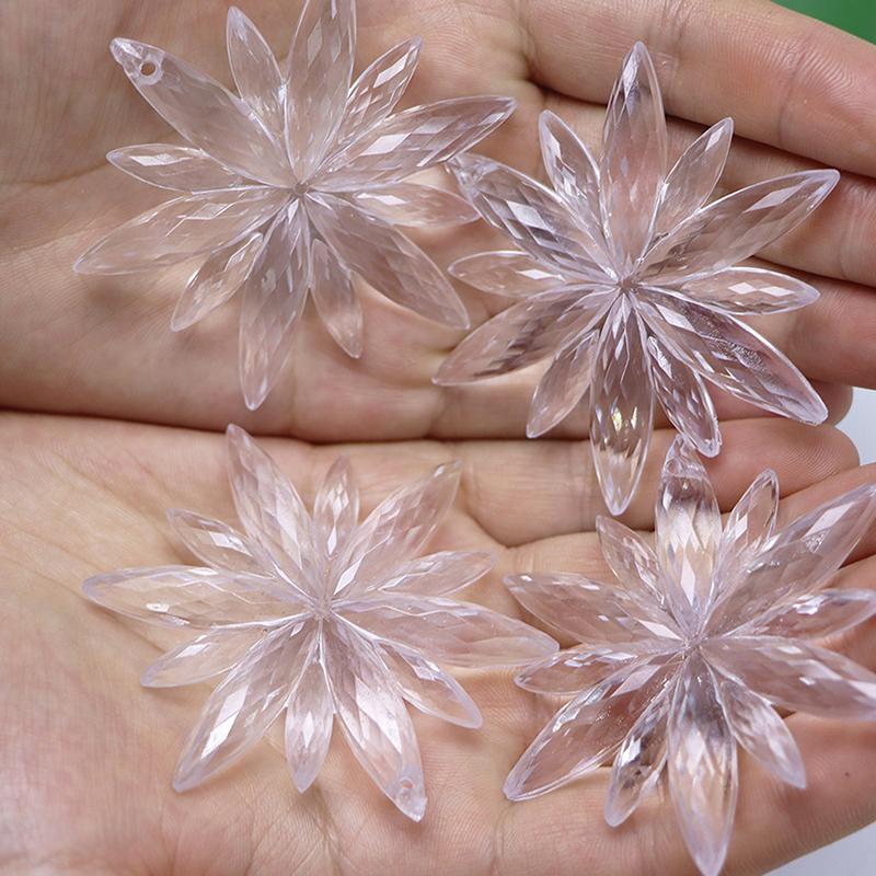 Christmas Acrylic Snowflake Ornaments Transparent Xmas Tree Hanging Pendant Christmas Decorations For Home Year