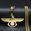 Stainless Steel Mazda Religion Chain Necklace Gold Color Zoroastrianism Iranian Cuture Persian Empire Necklaces Jewelry N3442S05