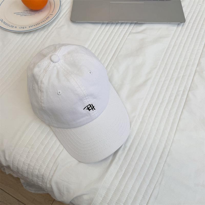 Hat Men's and Women's Street Tide Brand Letter Embroidery Baseball Cap Summer Couple Simple and Versatile Cap Showing Small Face
