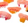 10PCS Dentures Toy Funny Realistic Plastic Teeth Decoration Props for Cosplay Costume Party Shows