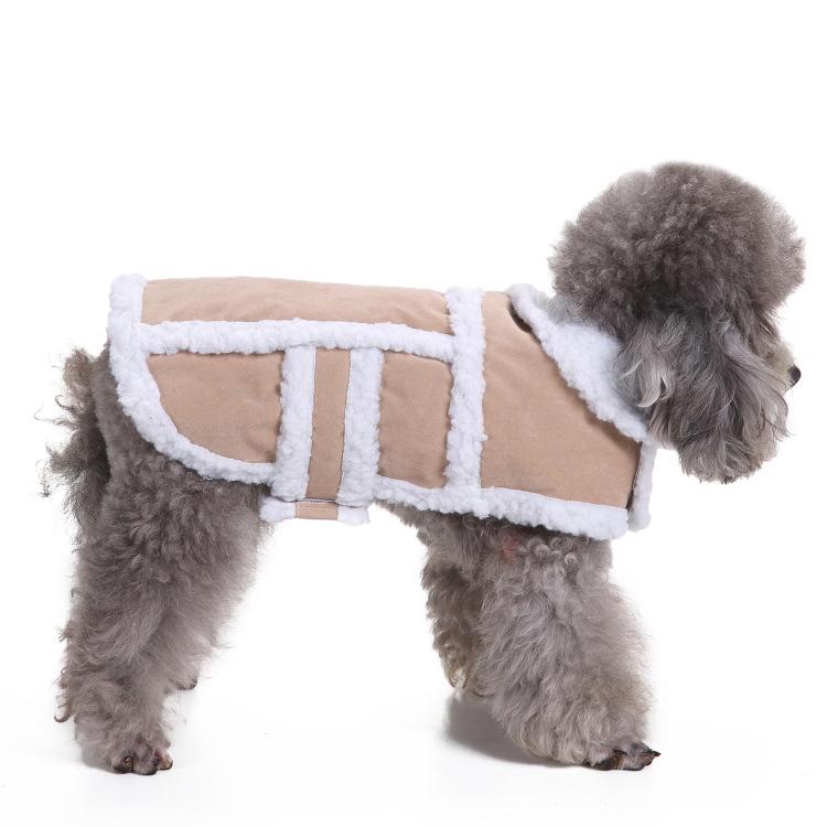 Warm Quilted Dog Jacket: Lamb Fleece Zipper Coat for Winter