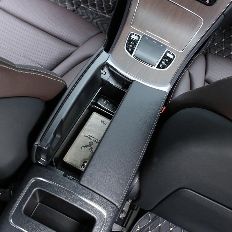 Auto-Armlehnen-Aufbewahrungsbox Zentrale Steuerung Versteckte Aufbewahrungsbox Auto-Organizer Für Mercedes Benz C G-Klasse W205 W204 W463 2015-2021