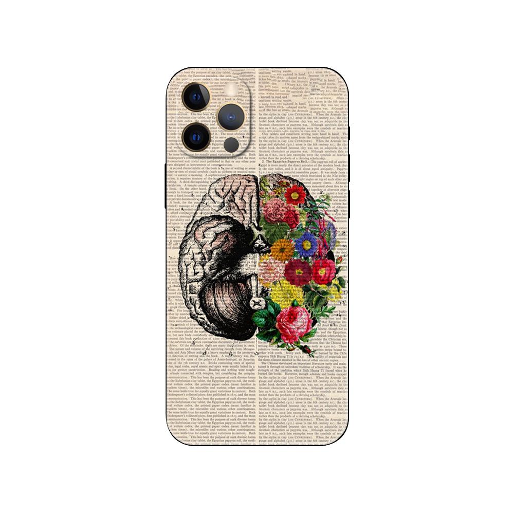 Heart Of Nature Human Anatomy Doctor Phone Case for Iphone 2020se 6 6s 7 8 Plus X 10 XR XS 11 12 13 Mini Pro MAX Black Tpu Back