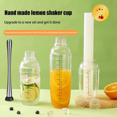 Pc Resin Cocktail Shaker Martini Hand Shaker Cup With Scales 350Ml/500Ml/700Ml/1000Ml Milk Tea Wine Drink Shaker Mixer Bar Tool