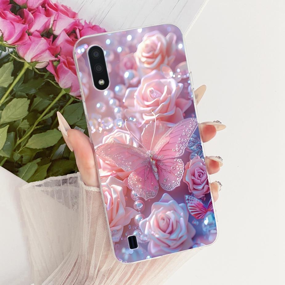 For Samsung Galaxy A01 Case SM-A015F New Luxury Painted Cover Soft Slim Phone Case For Samsung A01 M 01 Galaxy M01 Fundas Bumper