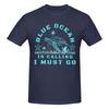 Unisex The Ocean Is Calling Turtle Lover Sea Thermal Awesome T Shirt Streetwear Oversized Cotton Sleeve Custom Tshirts