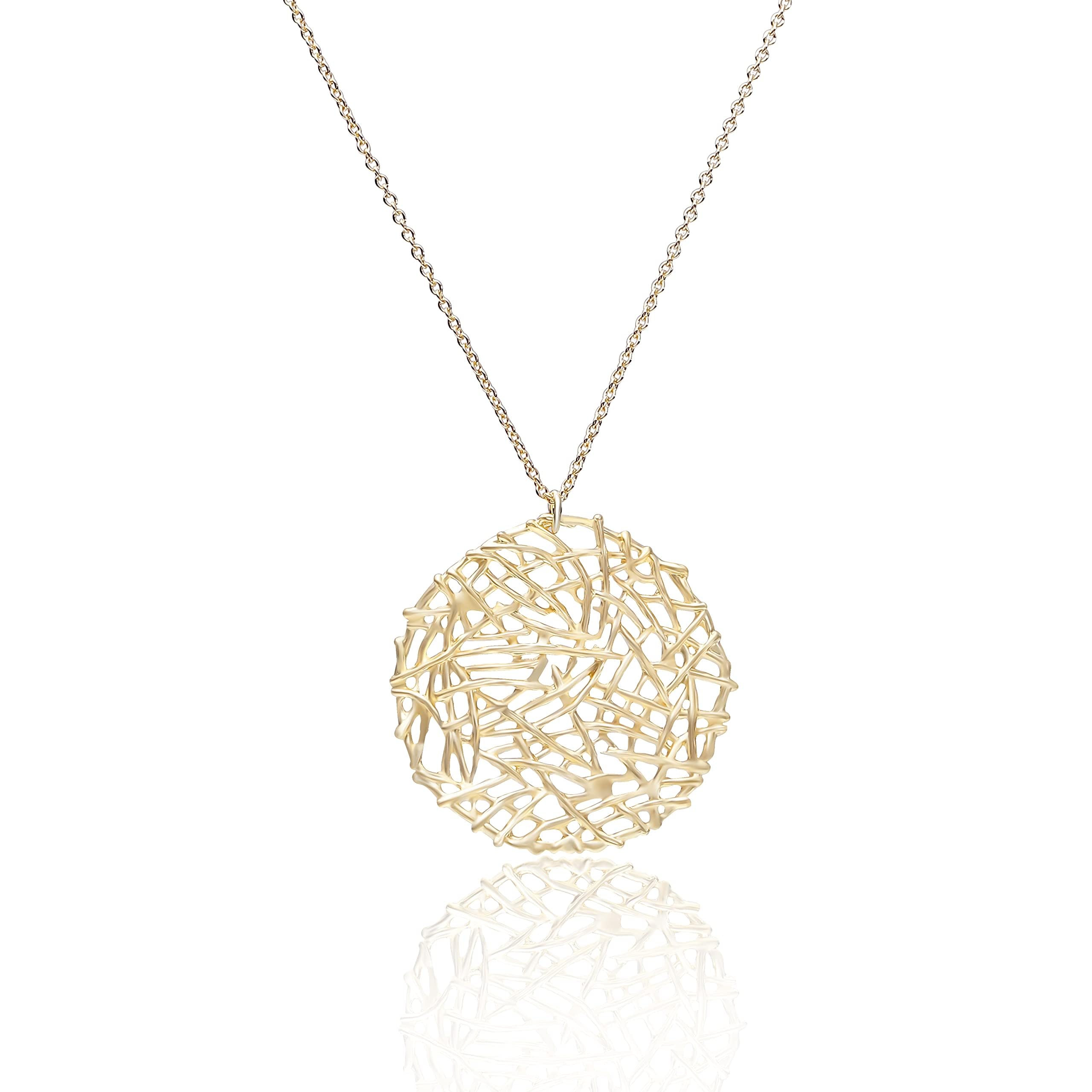 [NAOTJEWELRY] [Naot Jewelry] Женское колье [В подарочной коробке] Сетчатое пластинчатое колье Золотое