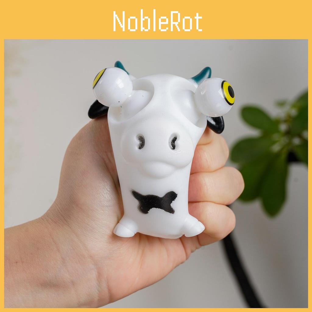 Cow Soft White Shaped Squeezing Toy Tpr Material Stress Relief Hand Coordination