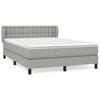 3126557 vidaXL Lit à sommier tapissier avec matelas Gris clair 140x190cm Tissu