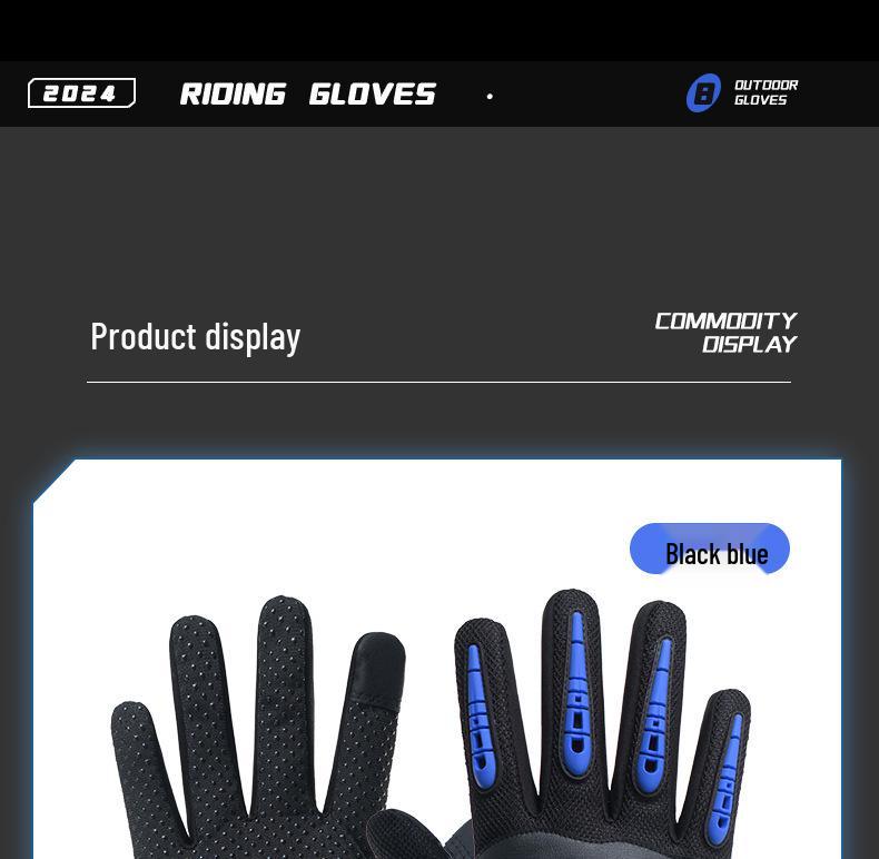 Windproof Winter Motorcycle Gloves - Touchscreen, Anti-Slip, Splash-Proof for Men & Women