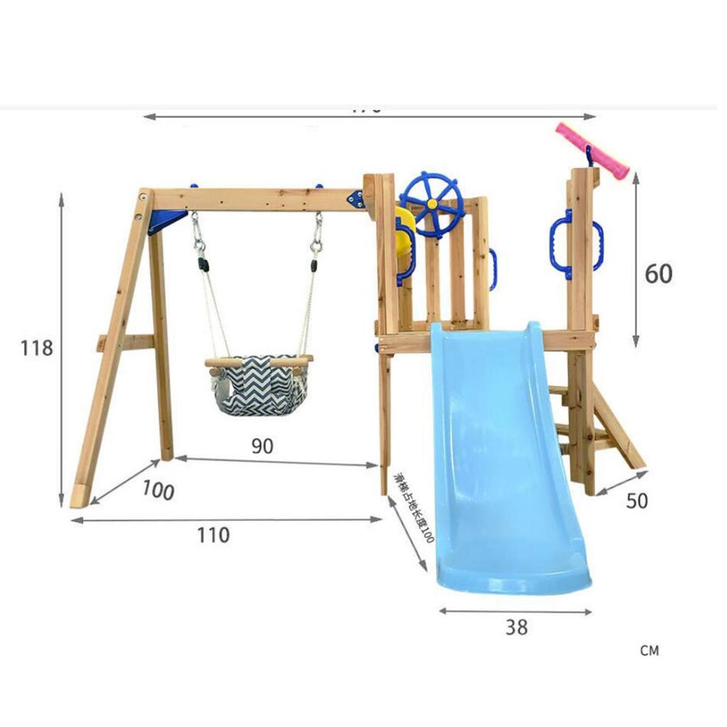 Kids Playground Toy Telescope Outdoor Swing Set Creative Pirate Playset for