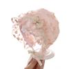 2026 Baby Girl Lace Bowknot Sun Hat - Spring & Summer Flower Trim Princess Hat for Infants