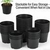 10PCS Black Plant Nursery Pots with Drainage Holes Home Indoor Outdoor Balcony Garden Planting Flower Pots Plastic Grow Boxes