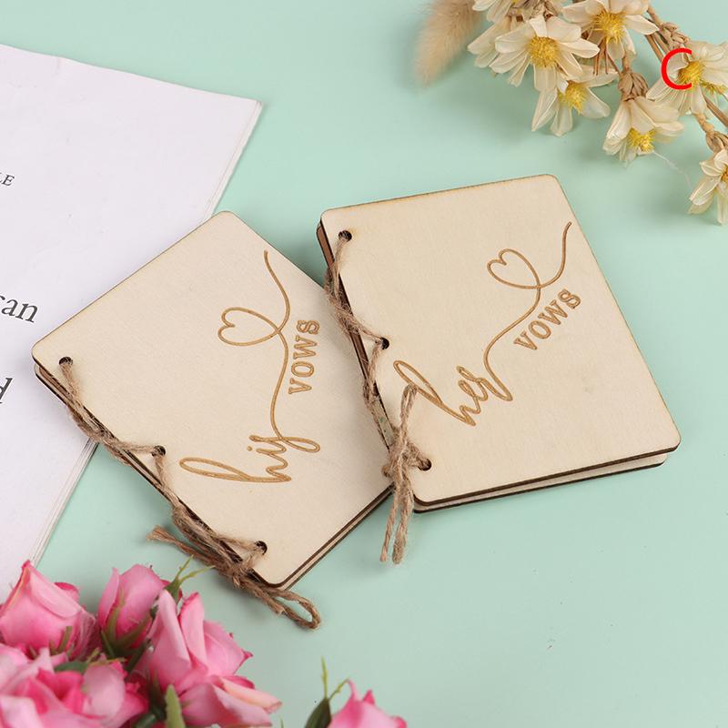 2Pcs Hochzeit Gelübde Bücher Hochzeit Gelübde Notebook Kreative Robust Kraft Papier Handbuch