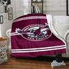 Manly Warringah Sea Eagles Print Flannel Blanket High Quality Warm Comfortable Cover for All Seasons Perfect for Gifts Home Decor