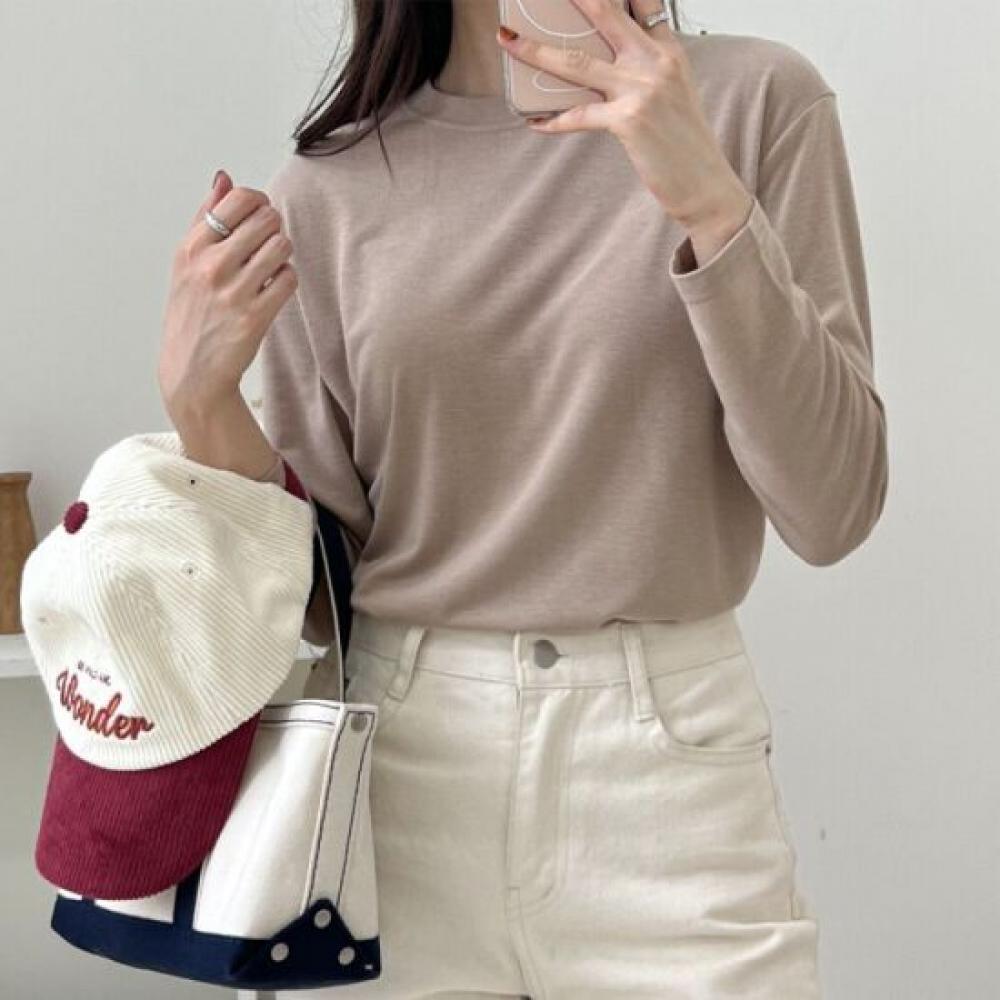 From HearT Fleece Basic Round T shirT 9color