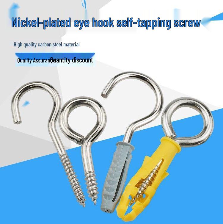 Çok Amaçlı Kanca Seti: Halka Vida, Kupa, Dik Açı, Soru İşareti, Ahşap Vidası ile Asma Kancası