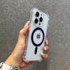 Soft Wireless Charge Magsafe Silicone Phone Case For 11 12 13 14 15 16 Pro Max Plus Transparent Magnetic Bumper Cover