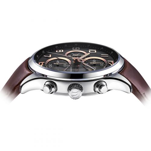 [SCORPION] SCORPION Neith Chronograph D-Buckle Leather Watch SP3348L-BKR