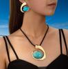 New, fashionable exaggerated spiral snail personalized design pendant necklace stud earrings necklace set