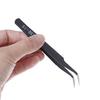 1Pc Micro Point Curved Straight Tweezers Fine Tip Stainless Steel