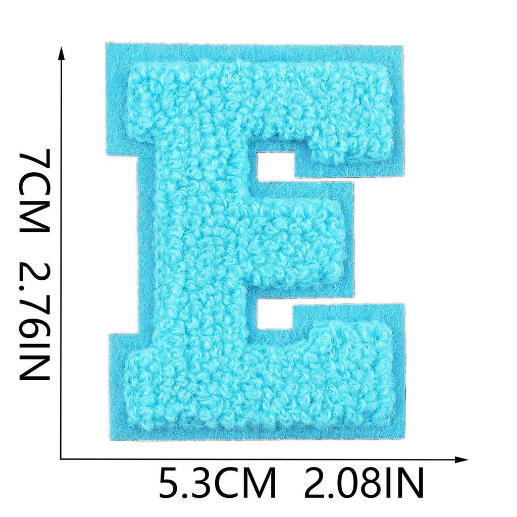 Xiao Tian Colorful 7cm Chenille A-Z Alphabet Embroidered Cloth Patch for Bags