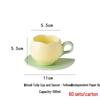 Japanese Ceramic Tulip Coffee Cup & Saucer Set