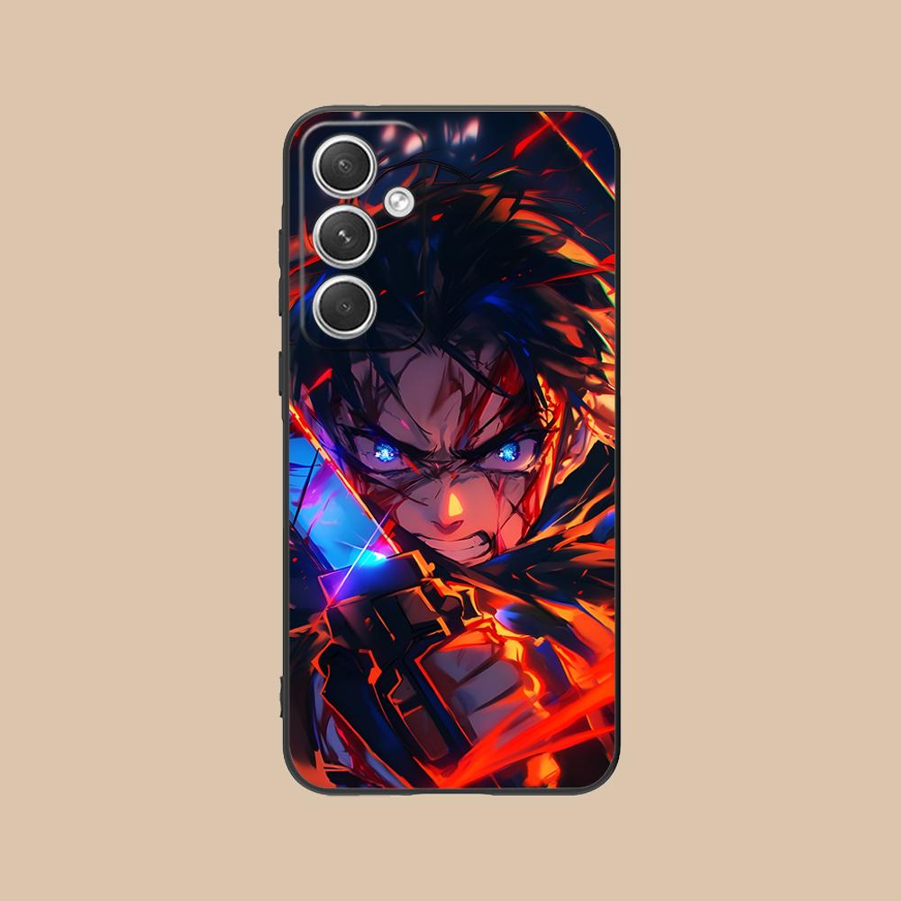 AOT Eren Mobile Cell Phone Case for Samsung Galaxy S25 S24 S23 S22 S21 S20 Note20 Plus FE Ultra Colour Protective Luxury Cover